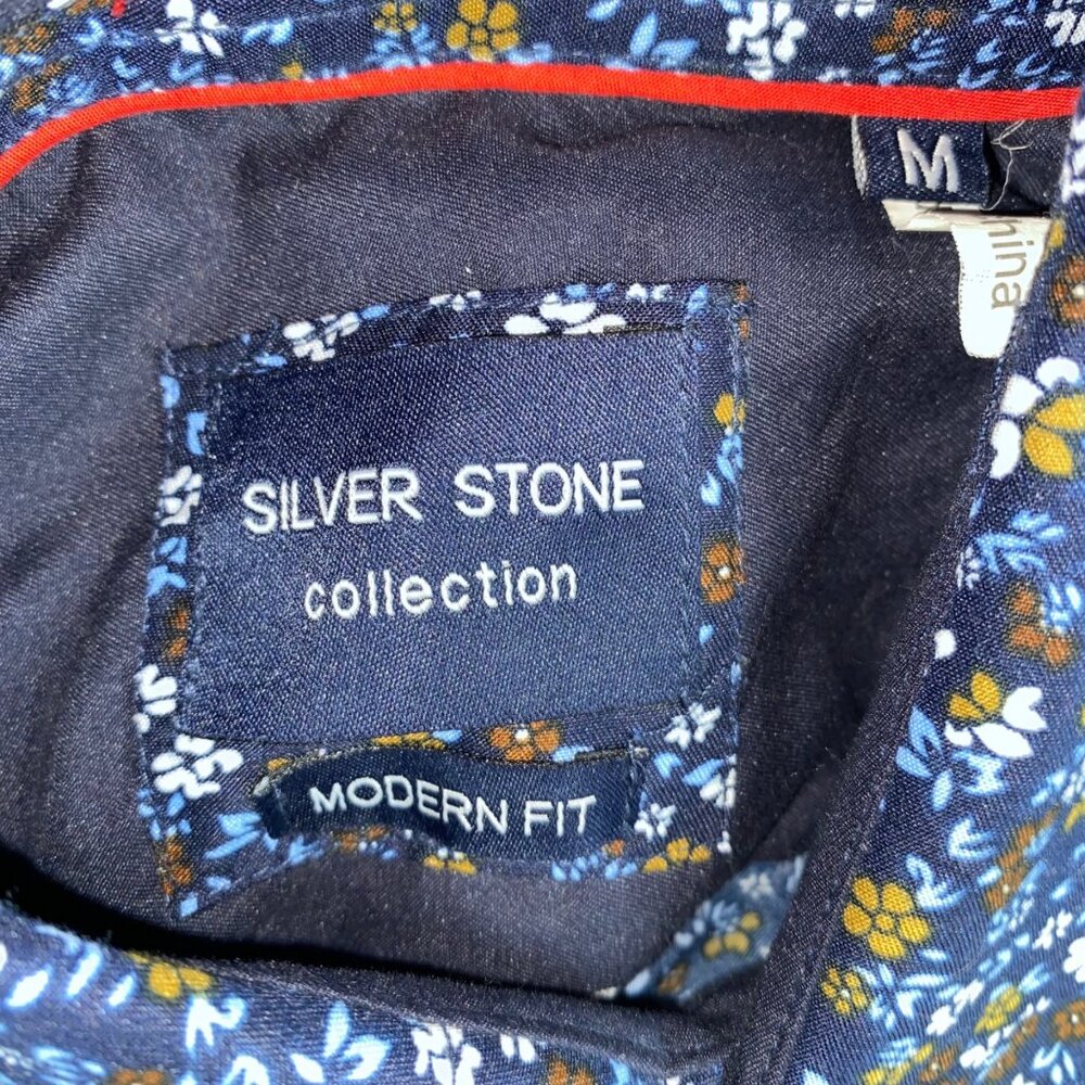 Silver Stone Men's Modern Fit Medium Floral Button Up Shirt - Picture 4 of 4